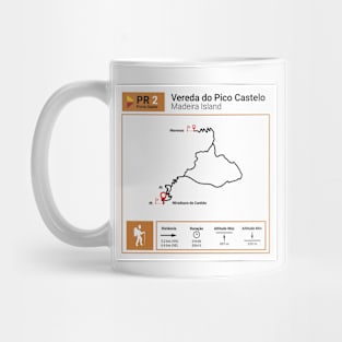 Madeira Island PS PR2 VEREDA DO PICO CASTELO trail map Mug